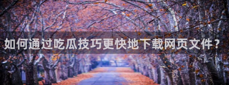 吃瓜群众中的瓜指的是:如何通过吃瓜技巧更快地下载网页文件?